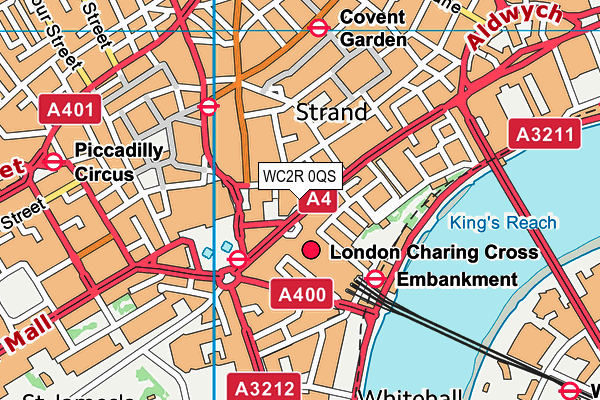 WC2R 0QS map - OS VectorMap District (Ordnance Survey)