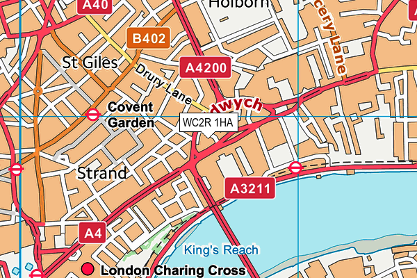WC2R 1HA map - OS VectorMap District (Ordnance Survey) WC2R 1HA map - OS VectorMap District (Ordnance Survey)