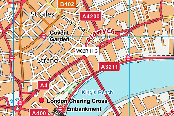 WC2R 1HG map - OS VectorMap District (Ordnance Survey) WC2R 1HG map - OS VectorMap District (Ordnance Survey)