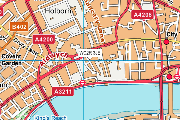 WC2R 3JE map - OS VectorMap District (Ordnance Survey)