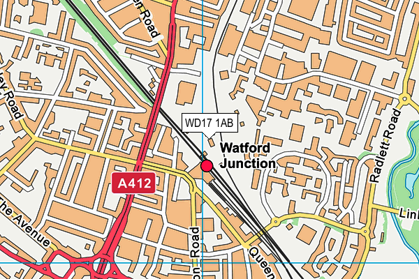 WD17 1AB map - OS VectorMap District (Ordnance Survey) WD17 1AB map - OS VectorMap District (Ordnance Survey)