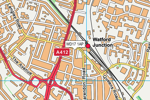 WD17 1AP map - OS VectorMap District (Ordnance Survey) WD17 1AP map - OS VectorMap District (Ordnance Survey)