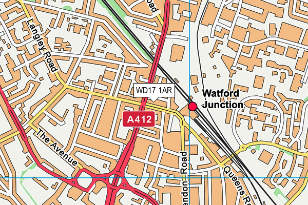 WD17 1AR map - OS VectorMap District (Ordnance Survey) WD17 1AR map - OS VectorMap District (Ordnance Survey)