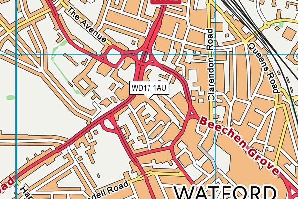 WD17 1AU map - OS VectorMap District (Ordnance Survey) WD17 1AU map - OS VectorMap District (Ordnance Survey)