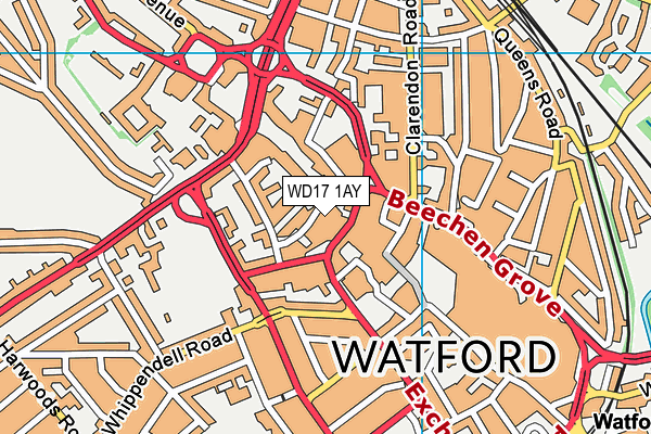 WD17 1AY map - OS VectorMap District (Ordnance Survey) WD17 1AY map - OS VectorMap District (Ordnance Survey)