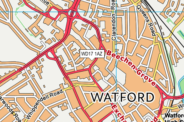 WD17 1AZ map - OS VectorMap District (Ordnance Survey) WD17 1AZ map - OS VectorMap District (Ordnance Survey)