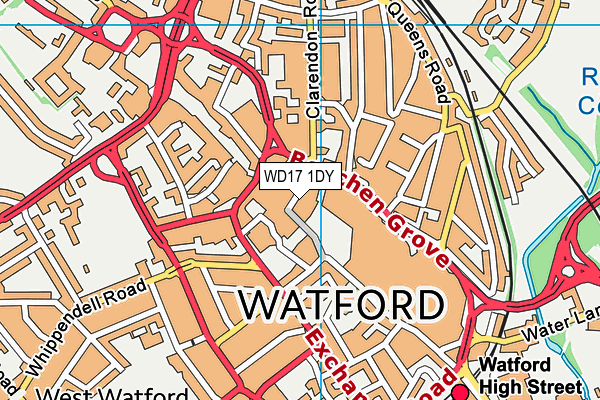 WD17 1DY map - OS VectorMap District (Ordnance Survey) WD17 1DY map - OS VectorMap District (Ordnance Survey)