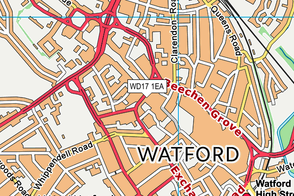 WD17 1EA map - OS VectorMap District (Ordnance Survey) WD17 1EA map - OS VectorMap District (Ordnance Survey)