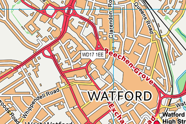 WD17 1EE map - OS VectorMap District (Ordnance Survey) WD17 1EE map - OS VectorMap District (Ordnance Survey)