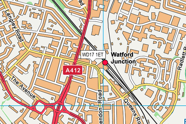 WD17 1ET map - OS VectorMap District (Ordnance Survey) WD17 1ET map - OS VectorMap District (Ordnance Survey)