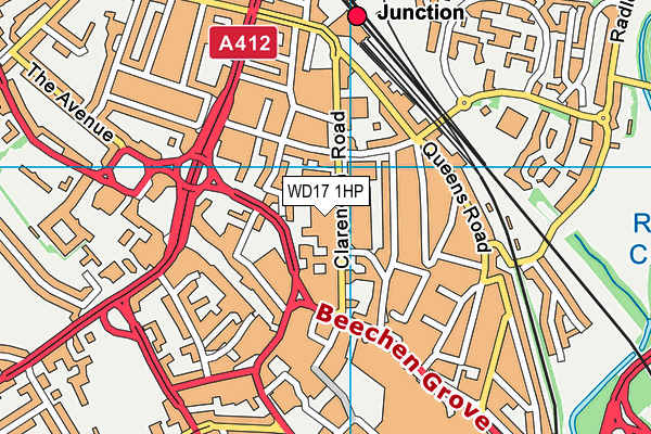 WD17 1HP map - OS VectorMap District (Ordnance Survey) WD17 1HP map - OS VectorMap District (Ordnance Survey)
