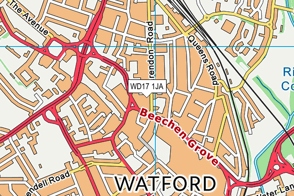 WD17 1JA map - OS VectorMap District (Ordnance Survey) WD17 1JA map - OS VectorMap District (Ordnance Survey)