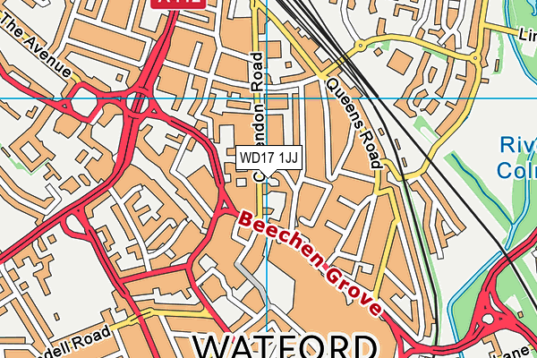 WD17 1JJ map - OS VectorMap District (Ordnance Survey) WD17 1JJ map - OS VectorMap District (Ordnance Survey)