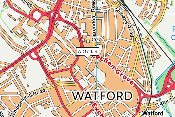 WD17 1JR map - OS VectorMap District (Ordnance Survey) WD17 1JR map - OS VectorMap District (Ordnance Survey)