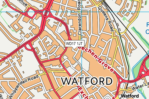 WD17 1JT map - OS VectorMap District (Ordnance Survey) WD17 1JT map - OS VectorMap District (Ordnance Survey)