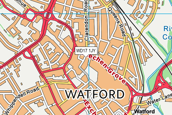 WD17 1JY map - OS VectorMap District (Ordnance Survey) WD17 1JY map - OS VectorMap District (Ordnance Survey)