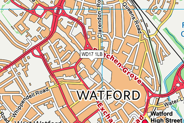 WD17 1LB map - OS VectorMap District (Ordnance Survey) WD17 1LB map - OS VectorMap District (Ordnance Survey)