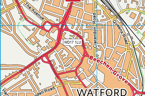 WD17 1LU map - OS VectorMap District (Ordnance Survey) WD17 1LU map - OS VectorMap District (Ordnance Survey)