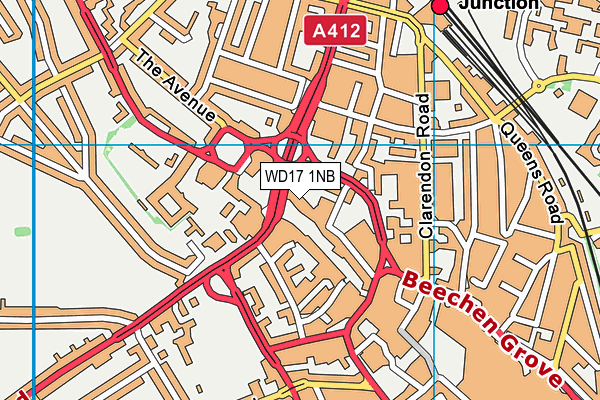 WD17 1NB map - OS VectorMap District (Ordnance Survey) WD17 1NB map - OS VectorMap District (Ordnance Survey)