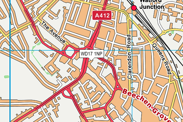 WD17 1NP map - OS VectorMap District (Ordnance Survey) WD17 1NP map - OS VectorMap District (Ordnance Survey)