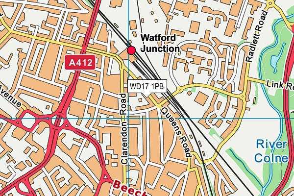 WD17 1PB map - OS VectorMap District (Ordnance Survey) WD17 1PB map - OS VectorMap District (Ordnance Survey)