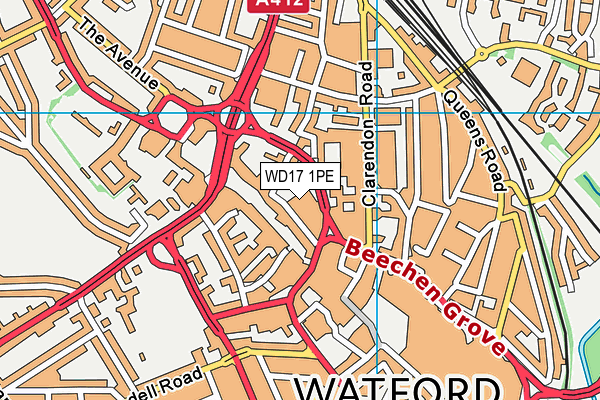 WD17 1PE map - OS VectorMap District (Ordnance Survey) WD17 1PE map - OS VectorMap District (Ordnance Survey)