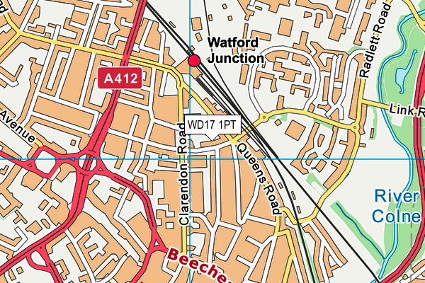 WD17 1PT map - OS VectorMap District (Ordnance Survey) WD17 1PT map - OS VectorMap District (Ordnance Survey)