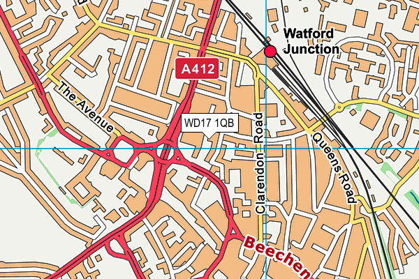 WD17 1QB map - OS VectorMap District (Ordnance Survey) WD17 1QB map - OS VectorMap District (Ordnance Survey)