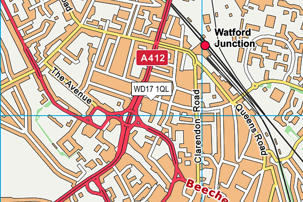 WD17 1QL map - OS VectorMap District (Ordnance Survey) WD17 1QL map - OS VectorMap District (Ordnance Survey)