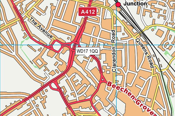 WD17 1QQ map - OS VectorMap District (Ordnance Survey) WD17 1QQ map - OS VectorMap District (Ordnance Survey)