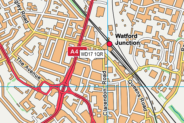 WD17 1QR map - OS VectorMap District (Ordnance Survey) WD17 1QR map - OS VectorMap District (Ordnance Survey)