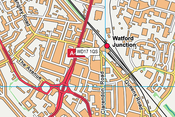 WD17 1QS map - OS VectorMap District (Ordnance Survey) WD17 1QS map - OS VectorMap District (Ordnance Survey)