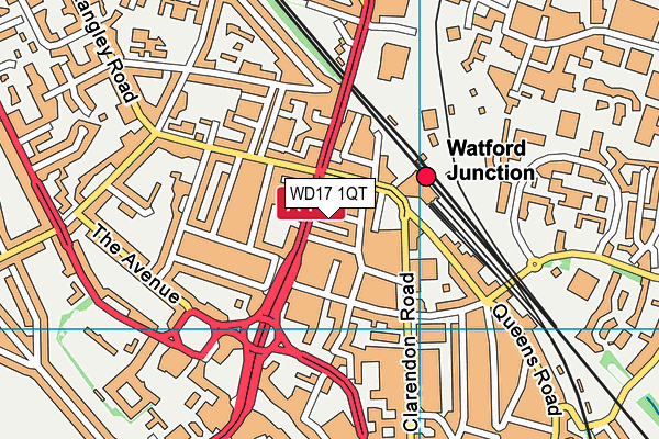 WD17 1QT map - OS VectorMap District (Ordnance Survey) WD17 1QT map - OS VectorMap District (Ordnance Survey)