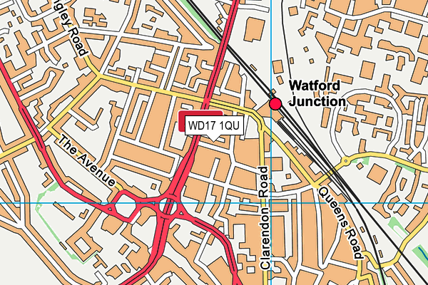 WD17 1QU map - OS VectorMap District (Ordnance Survey)