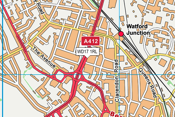WD17 1RL map - OS VectorMap District (Ordnance Survey) WD17 1RL map - OS VectorMap District (Ordnance Survey)