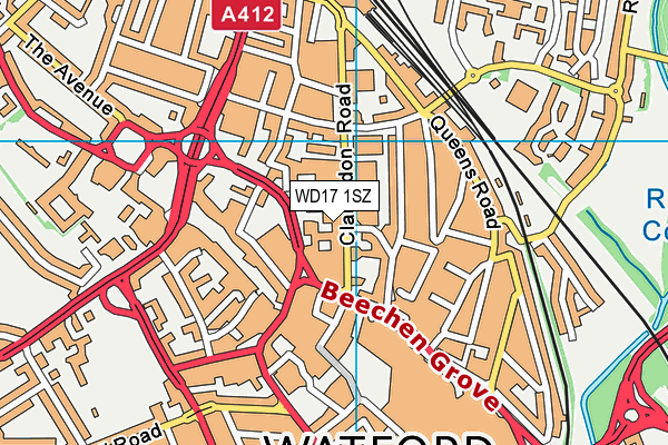 WD17 1SZ map - OS VectorMap District (Ordnance Survey) WD17 1SZ map - OS VectorMap District (Ordnance Survey)