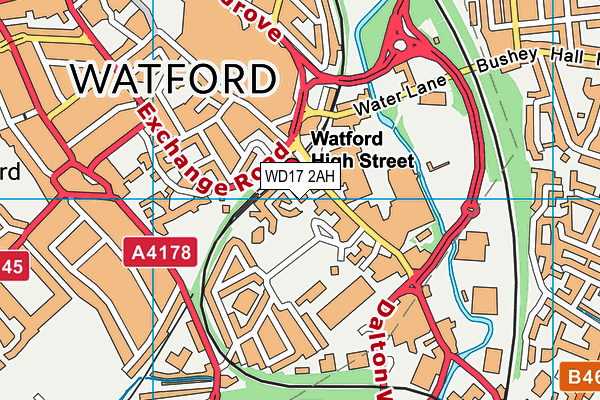 WD17 2AH map - OS VectorMap District (Ordnance Survey) WD17 2AH map - OS VectorMap District (Ordnance Survey)
