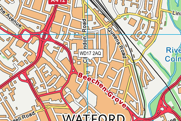 WD17 2AQ map - OS VectorMap District (Ordnance Survey) WD17 2AQ map - OS VectorMap District (Ordnance Survey)