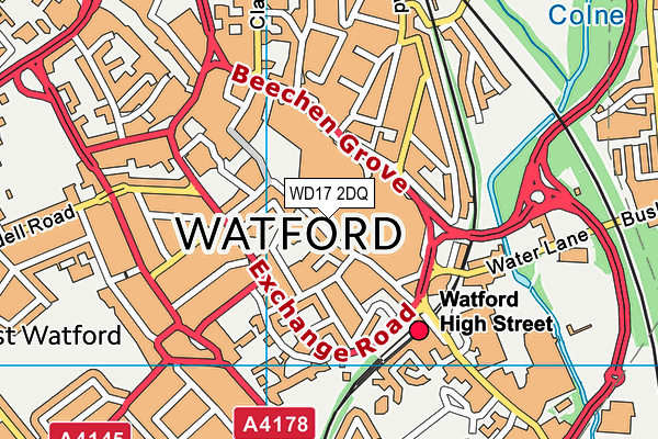 WD17 2DQ map - OS VectorMap District (Ordnance Survey) WD17 2DQ map - OS VectorMap District (Ordnance Survey)