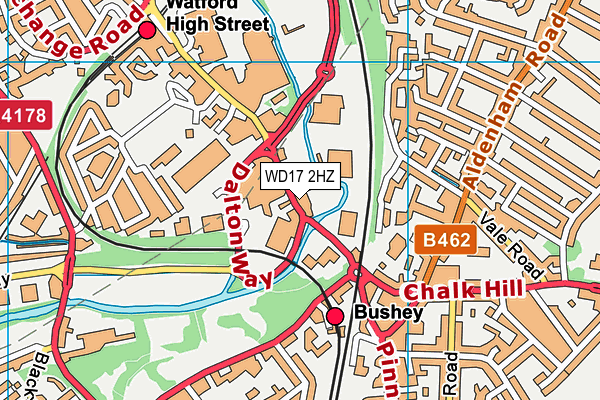 WD17 2HZ map - OS VectorMap District (Ordnance Survey) WD17 2HZ map - OS VectorMap District (Ordnance Survey)