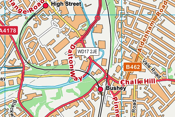 WD17 2JE map - OS VectorMap District (Ordnance Survey) WD17 2JE map - OS VectorMap District (Ordnance Survey)