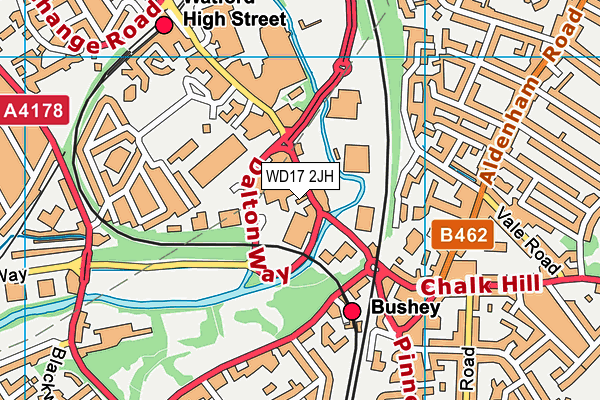 WD17 2JH map - OS VectorMap District (Ordnance Survey) WD17 2JH map - OS VectorMap District (Ordnance Survey)