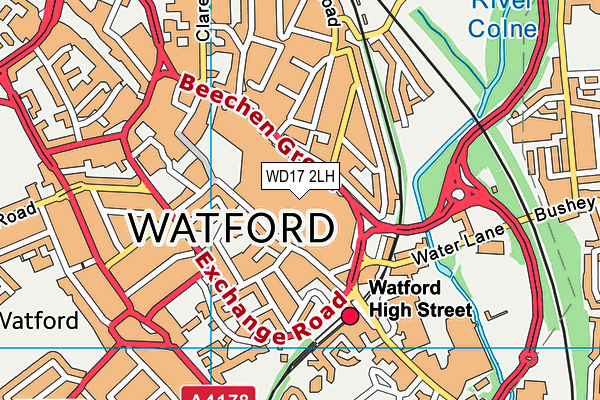 WD17 2LH map - OS VectorMap District (Ordnance Survey) WD17 2LH map - OS VectorMap District (Ordnance Survey)