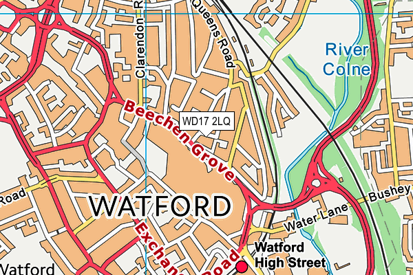 WD17 2LQ map - OS VectorMap District (Ordnance Survey) WD17 2LQ map - OS VectorMap District (Ordnance Survey)