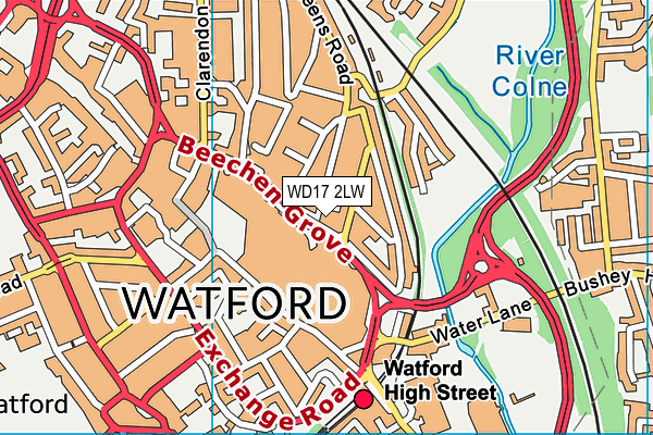 WD17 2LW map - OS VectorMap District (Ordnance Survey) WD17 2LW map - OS VectorMap District (Ordnance Survey)