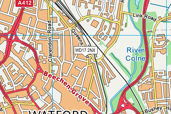 WD17 2NX map - OS VectorMap District (Ordnance Survey) WD17 2NX map - OS VectorMap District (Ordnance Survey)