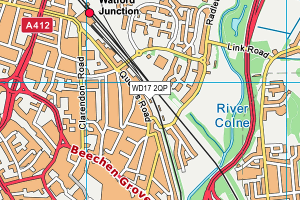 WD17 2QP map - OS VectorMap District (Ordnance Survey) WD17 2QP map - OS VectorMap District (Ordnance Survey)