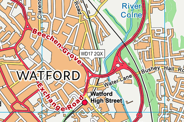 WD17 2QX map - OS VectorMap District (Ordnance Survey) WD17 2QX map - OS VectorMap District (Ordnance Survey)