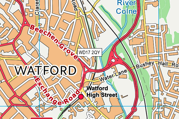 WD17 2QY map - OS VectorMap District (Ordnance Survey) WD17 2QY map - OS VectorMap District (Ordnance Survey)