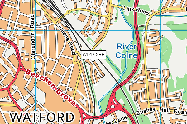 WD17 2RE map - OS VectorMap District (Ordnance Survey) WD17 2RE map - OS VectorMap District (Ordnance Survey)